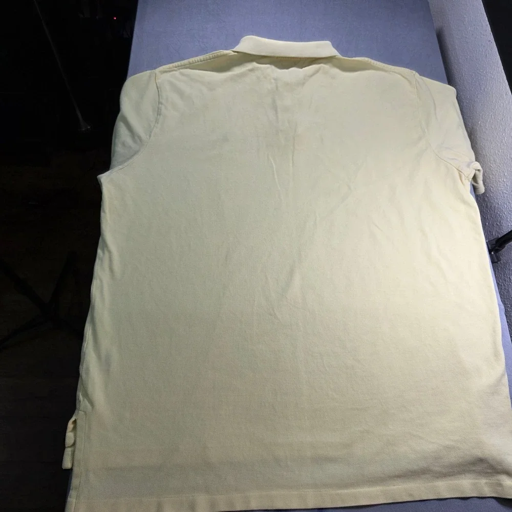 Polo Ralph Lauren Mens XXL Yellow Classic Fit Short‎ Sleeve Pique Polo Shirt